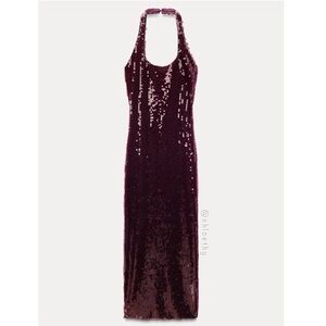 Sequin Halter Dress